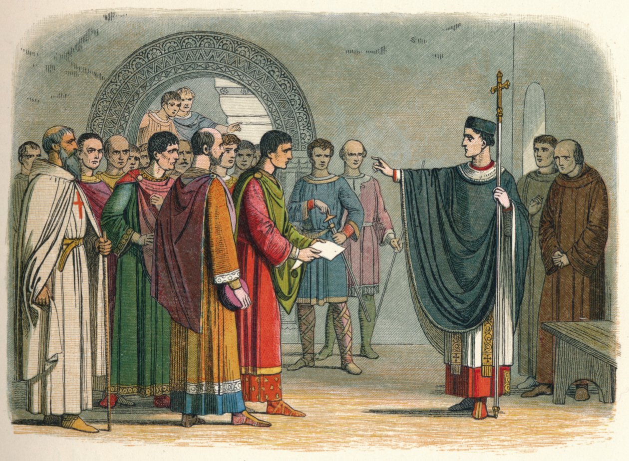 Becket, Leicester Kontunun kendisine hüküm vermesini yasaklıyor, 1162 1864 by James William Edmund Doyle