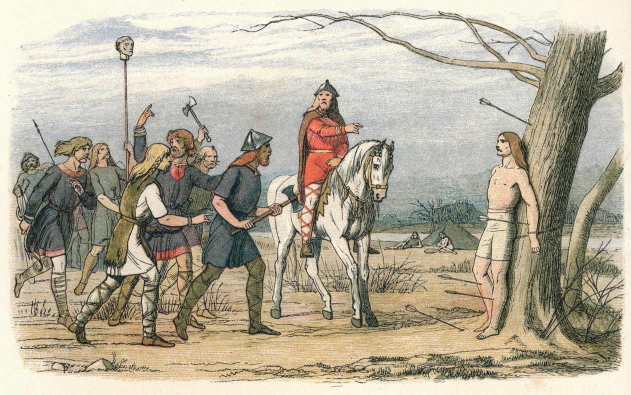 Doğu Anglia Kralı Edmund, Danimarkalılar tarafından öldürüldü, 9. Yüzyıl 1864 by James William Edmund Doyle