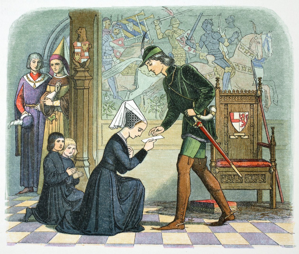 İngiltere Kralı IV. Edward ve Leydi Elizabeth Gray, 1464 1864 by James William Edmund Doyle