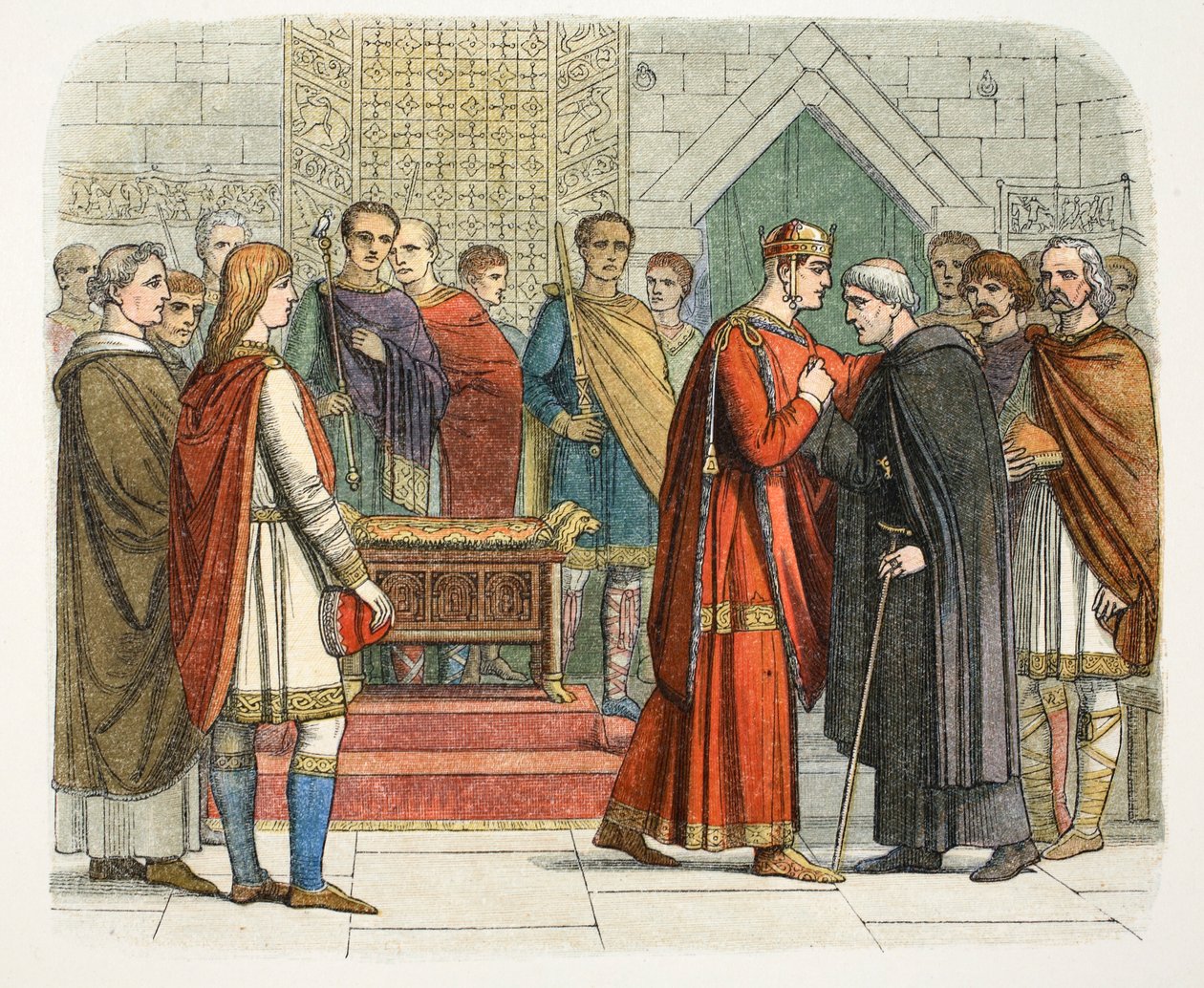 Kral William I, İngiliz liderlere mahkeme öder, c1066 1864 by James William Edmund Doyle