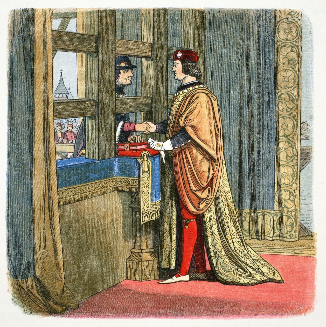 İngiltere Kralı IV. Edward ve Fransa Kralı XI. Louis