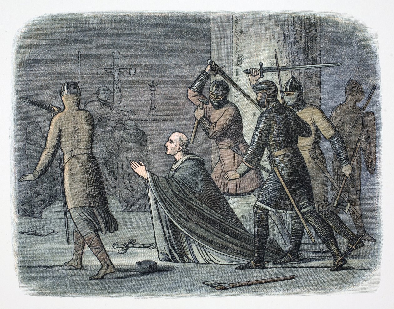 Thomas Becket Cinayeti, Canterbury Katedrali, Kent, 1170 1864. by James William Edmund Doyle