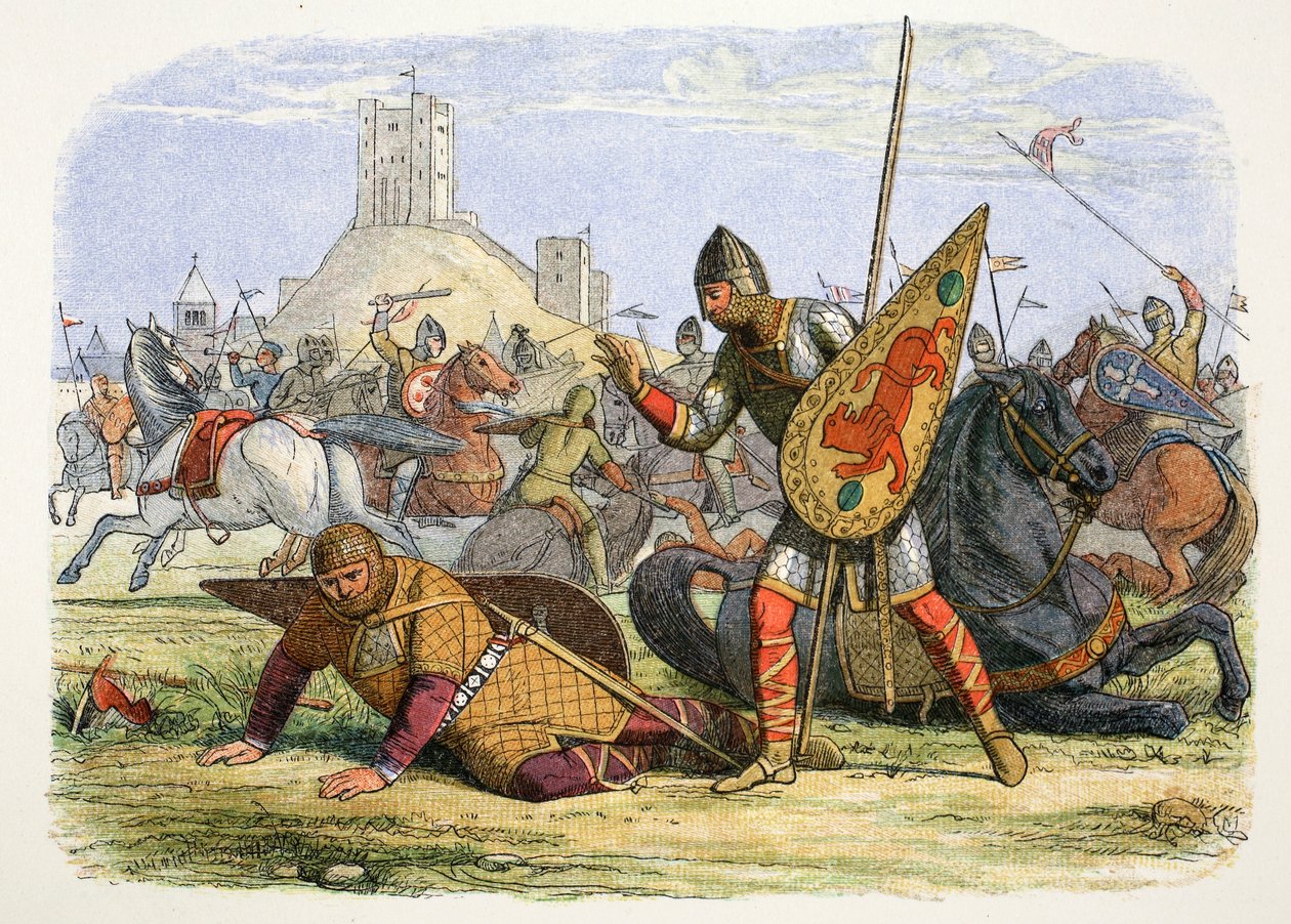Robert babasını yaraladı, Kral I. William, Normandiya, 1079 1864 by James William Edmund Doyle