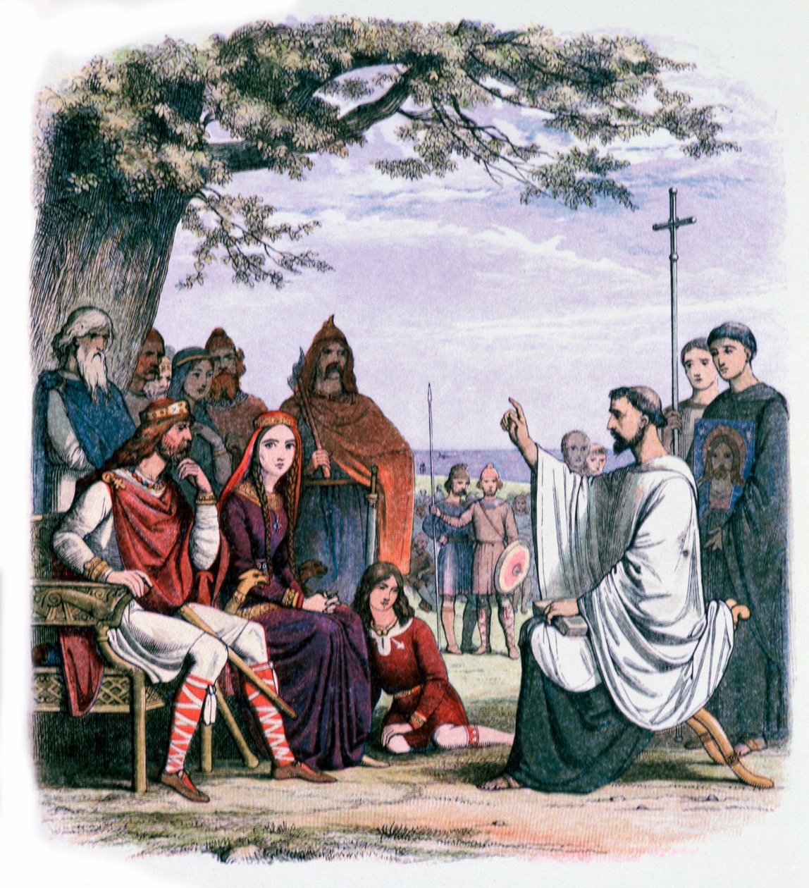 Aziz Augustine, Kral Ethelbert ve Kraliçe Bertha