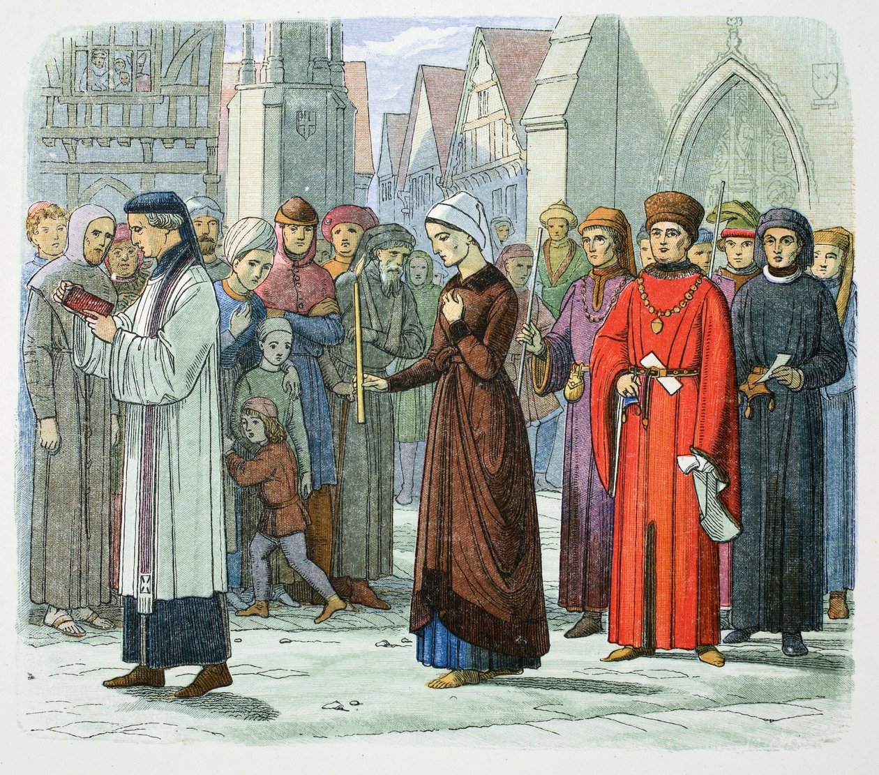 Gloucester Düşesi kefaretini öder, 1441 1864 by James William Edmund Doyle