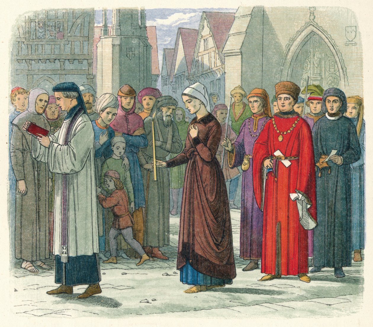 Gloucester Düşesi kefaretini öder, 1441 1864 by James William Edmund Doyle