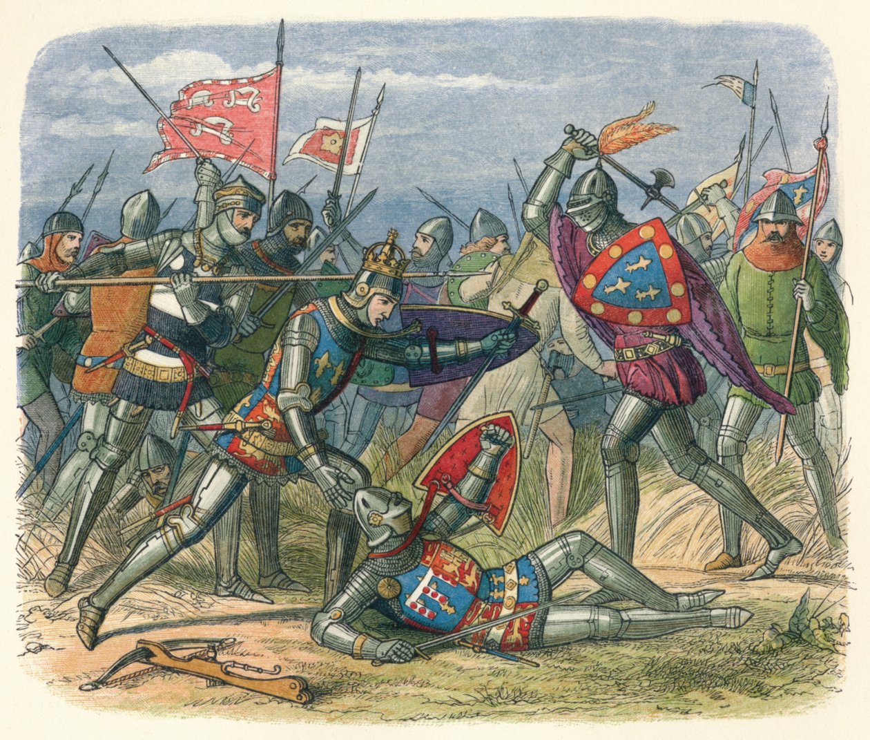 Kral, Alencon Dükü tarafından saldırıya uğradı, 1415 18640 by James William Edmund Doyle
