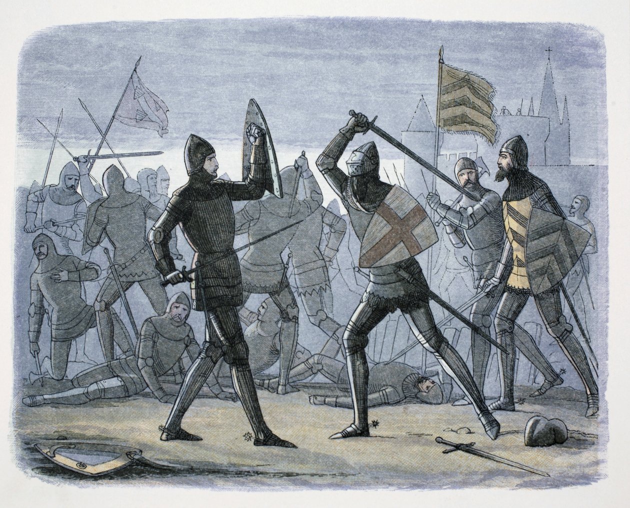 Calais Kuşatması, Fransa, 1346-1347 1864 by James William Edmund Doyle