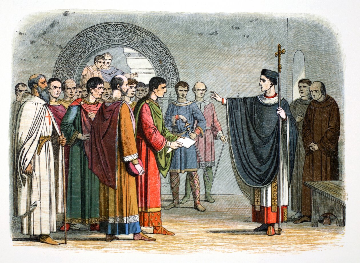 Thomas a Becket, Leicester Kontunun kendisine hüküm vermesini yasaklıyor, 1162 1864 by James William Edmund Doyle