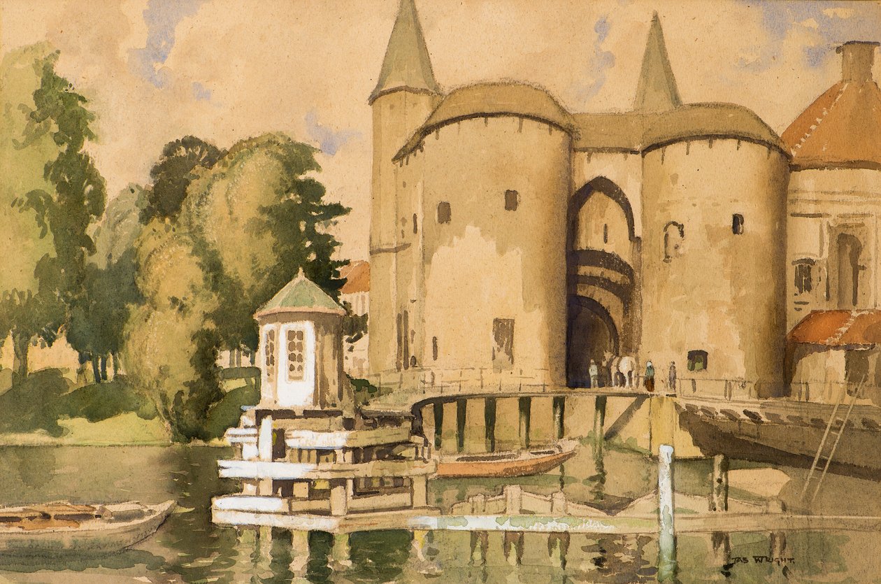 Brugge Geçidi (suluboya) by James Wright