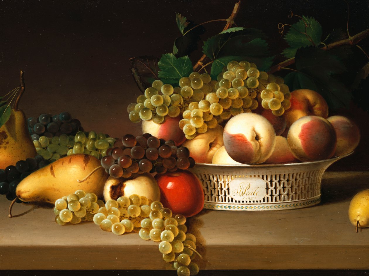 Çin Sepetinde Meyve, 1822 by James the Elder Peale