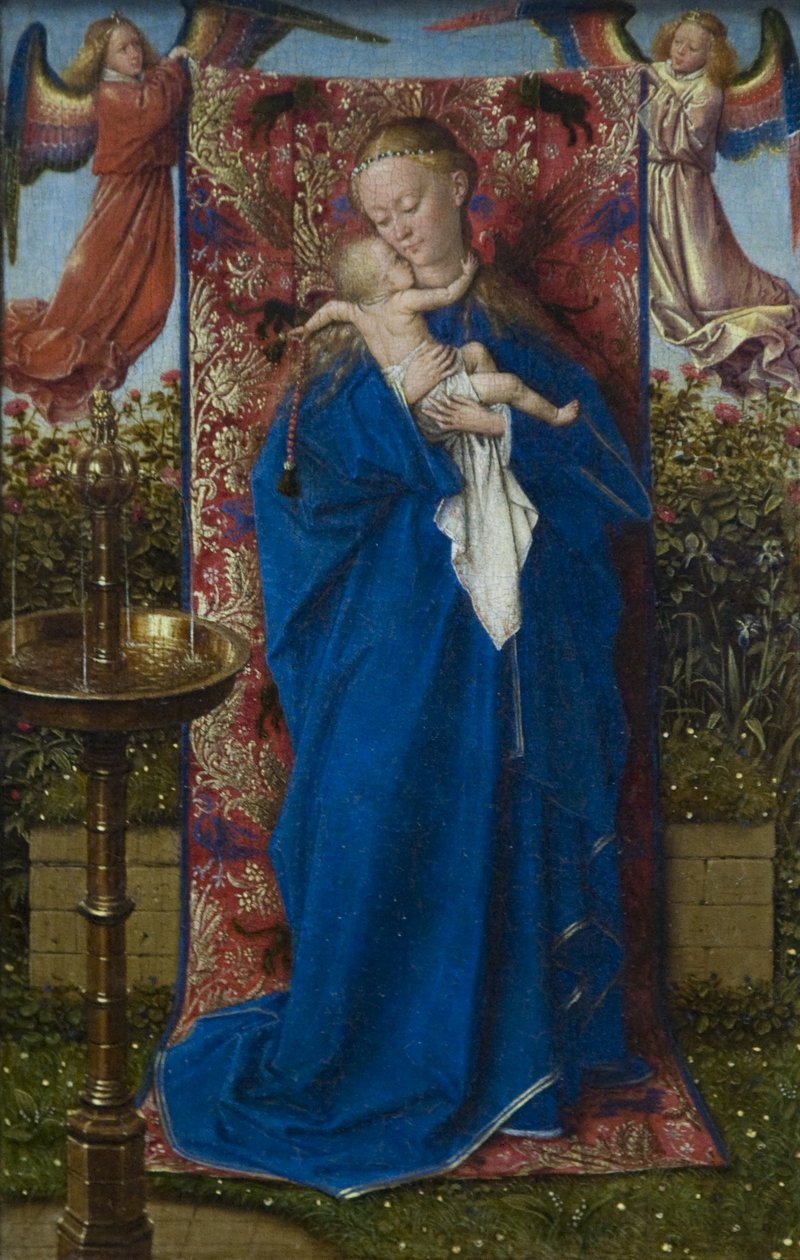Madonna çeşme başında by Jan van Eyck