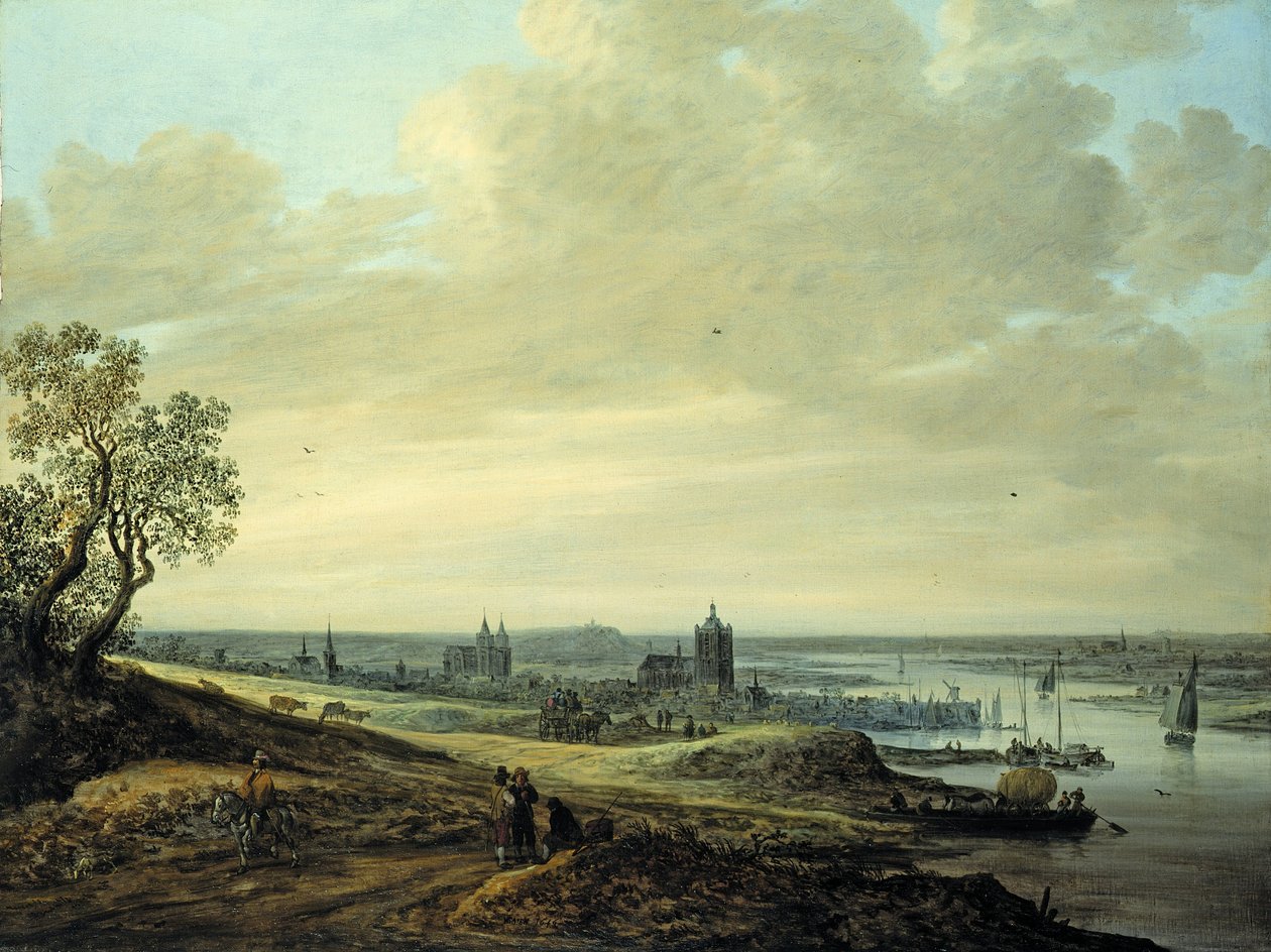 Arnheim Manzaralı Panorama Manzarası by Jan Josephsz van Goyen