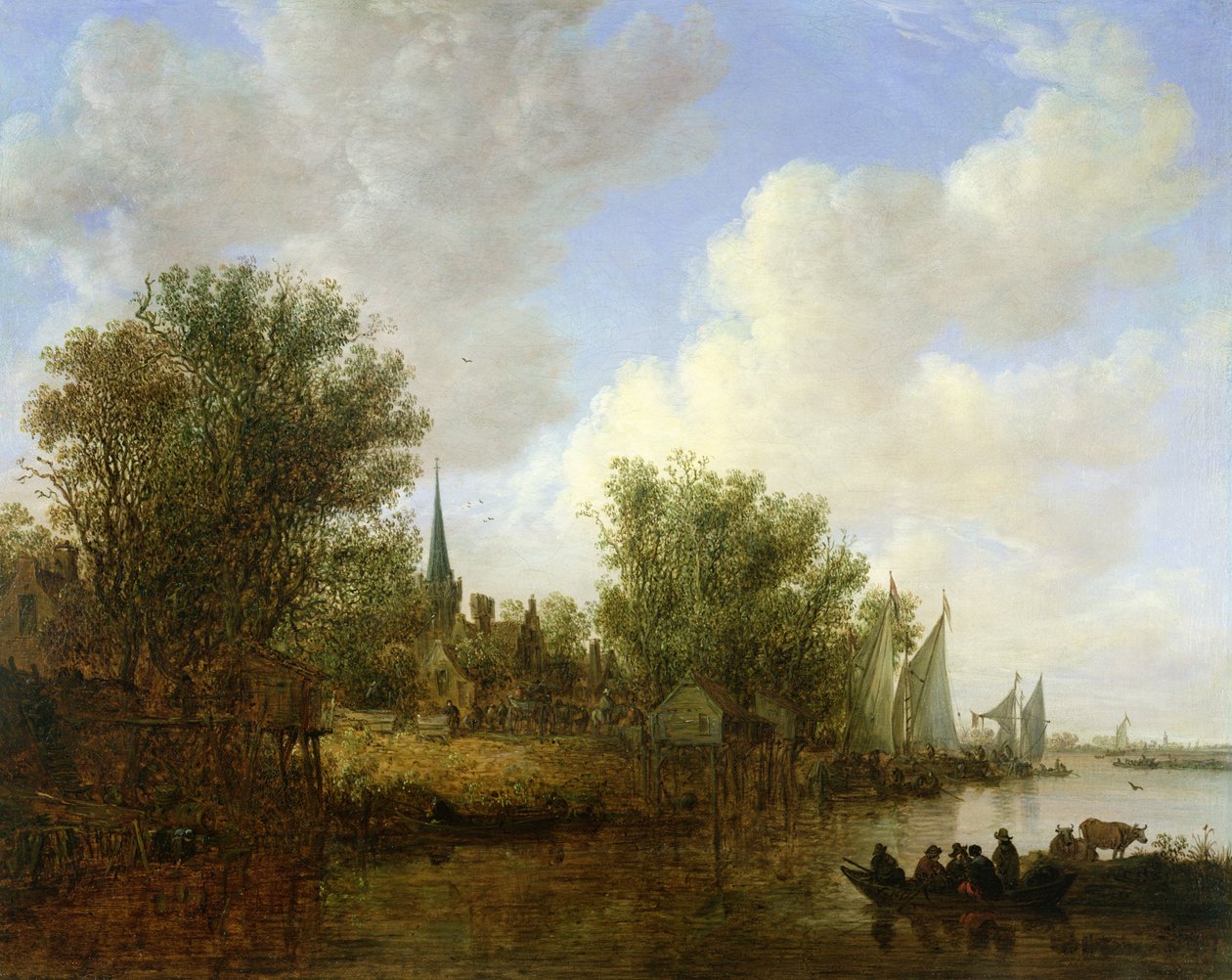 Overschie manzaralı nehir sahnesi, 1651 by Jan Josephsz van Goyen