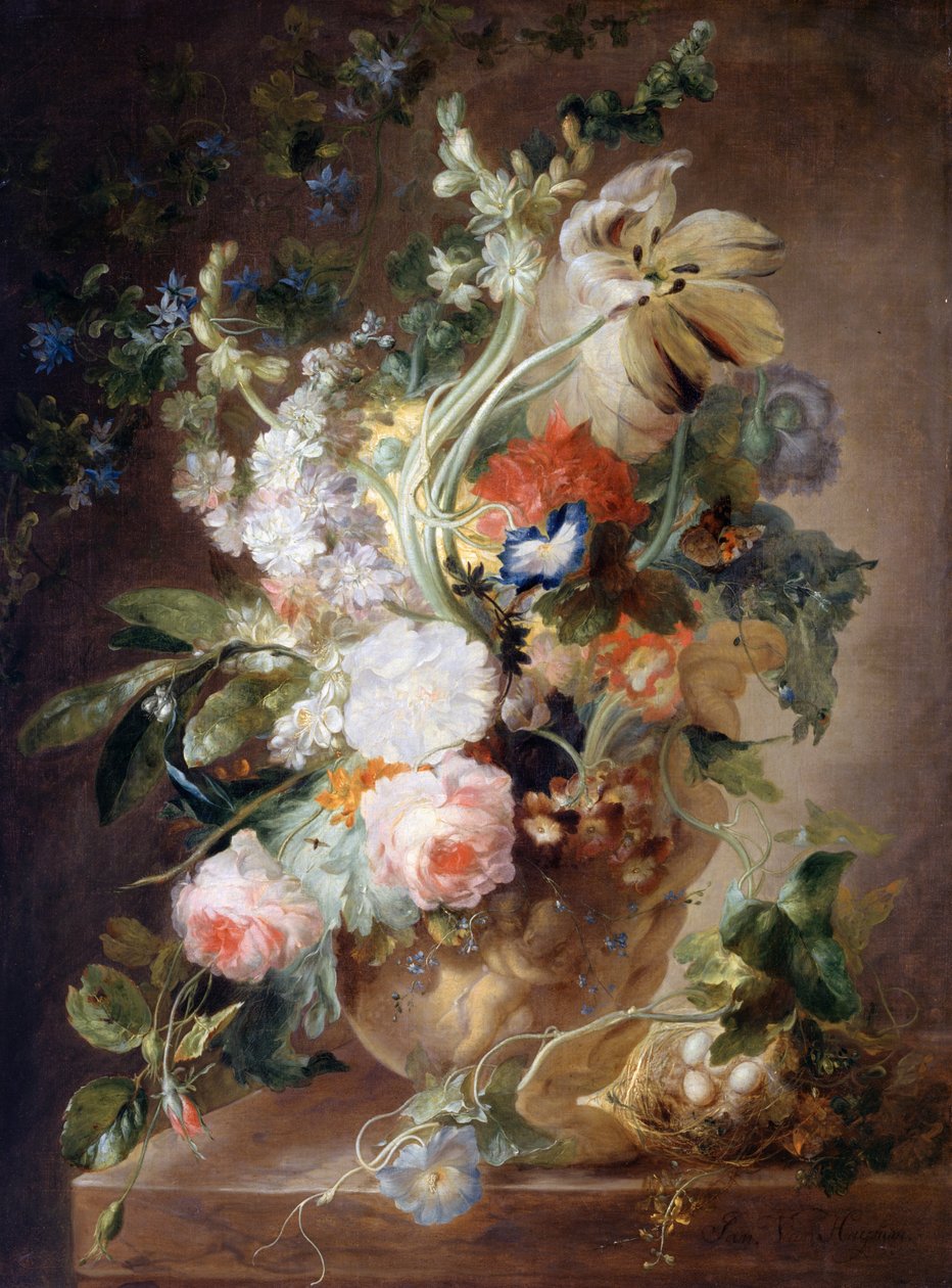 Çiçekli Vazo by Jan van Huysum