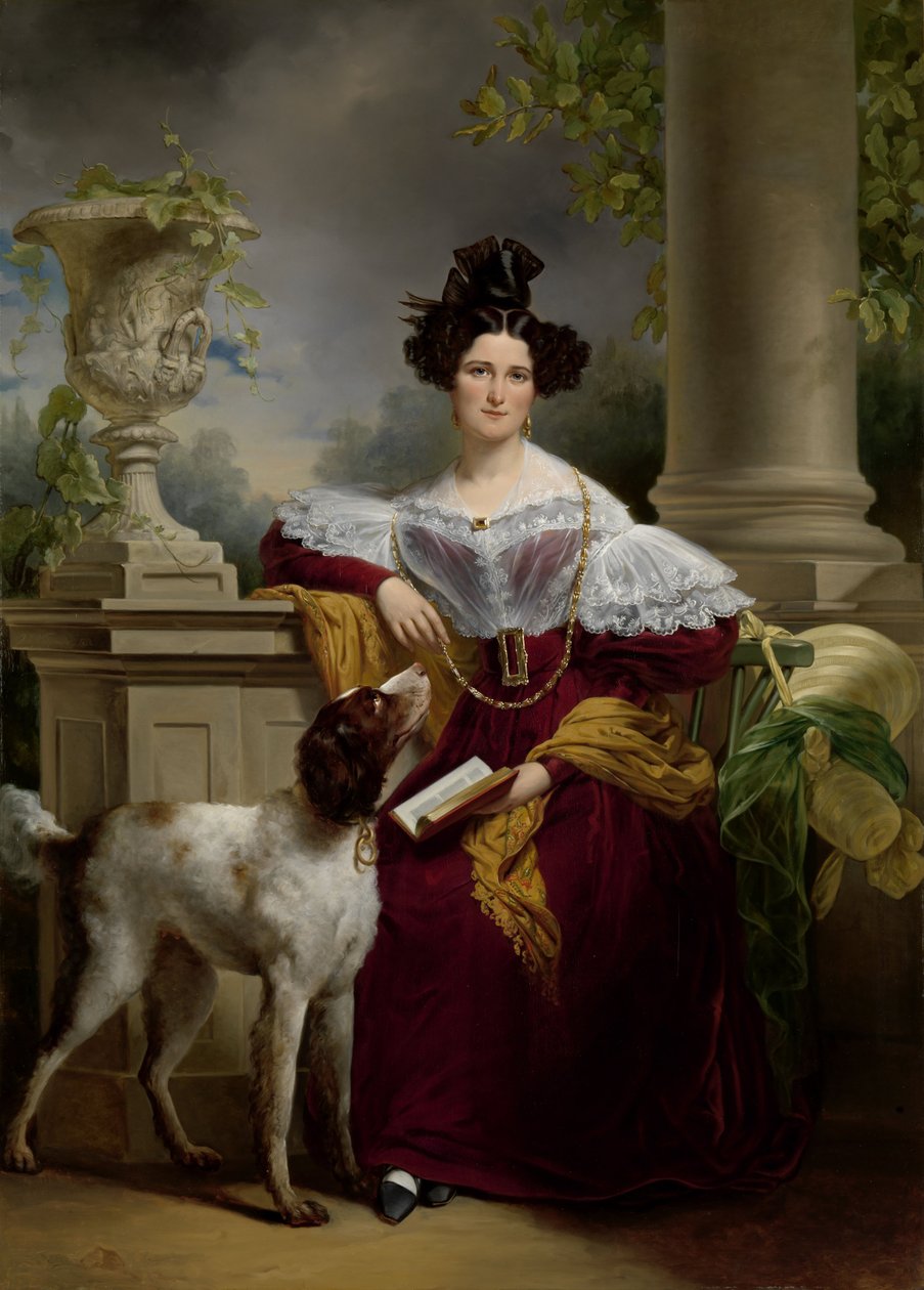 Bayan Provo Kluit-Assink tuval üzerine yağlı boya 206 x 149 cm 19. yüzyıl by Jan Adam Janszoon Kruseman