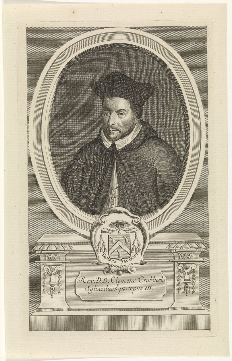 Jan Baptist Jongelinck tarafından oyulmuş Clemens Crabeels portresi by Jan Baptist Jongelinck
