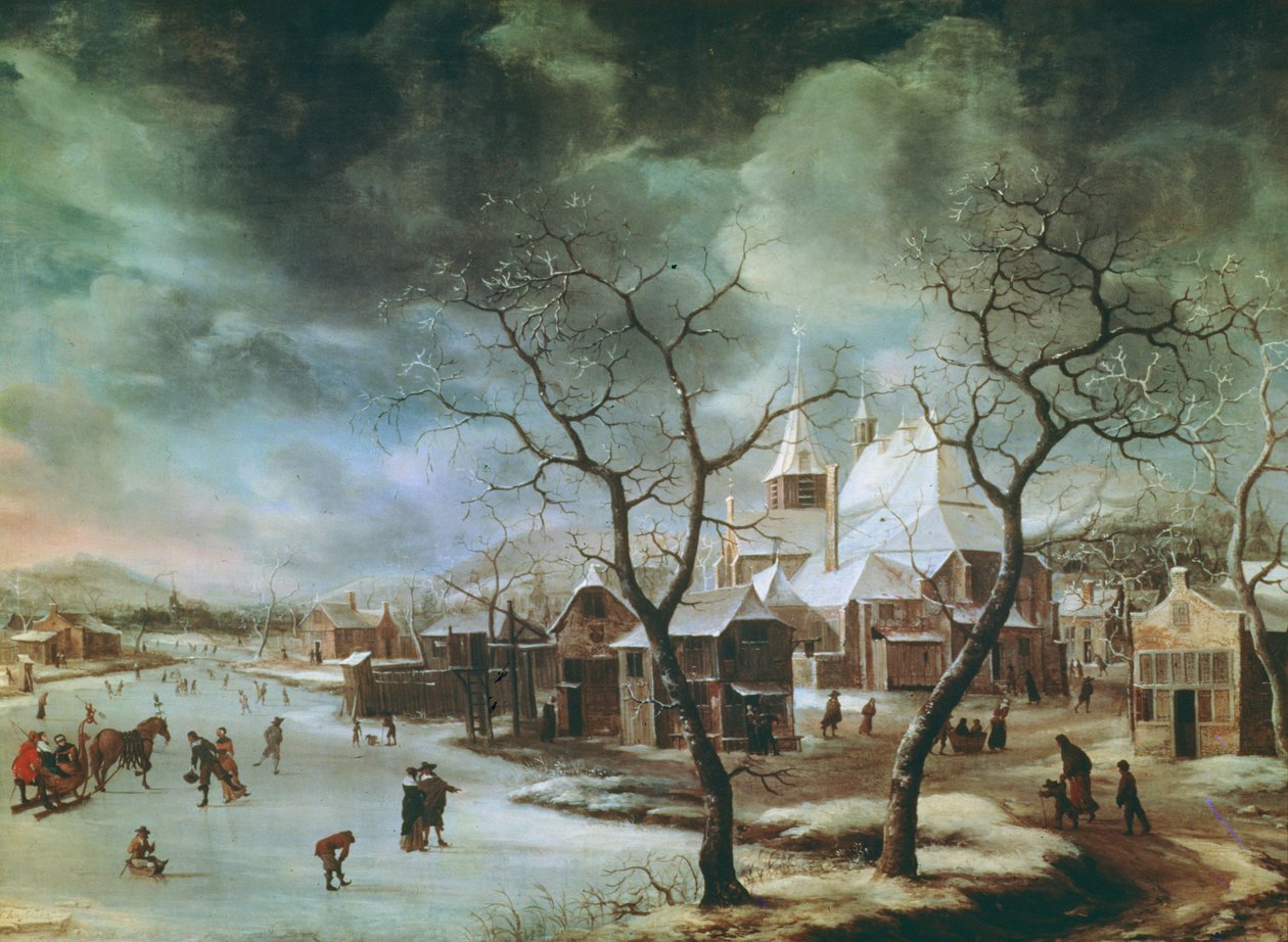 Kış Manzarası (panel) by Jan Abrahamsz. Beerstraten