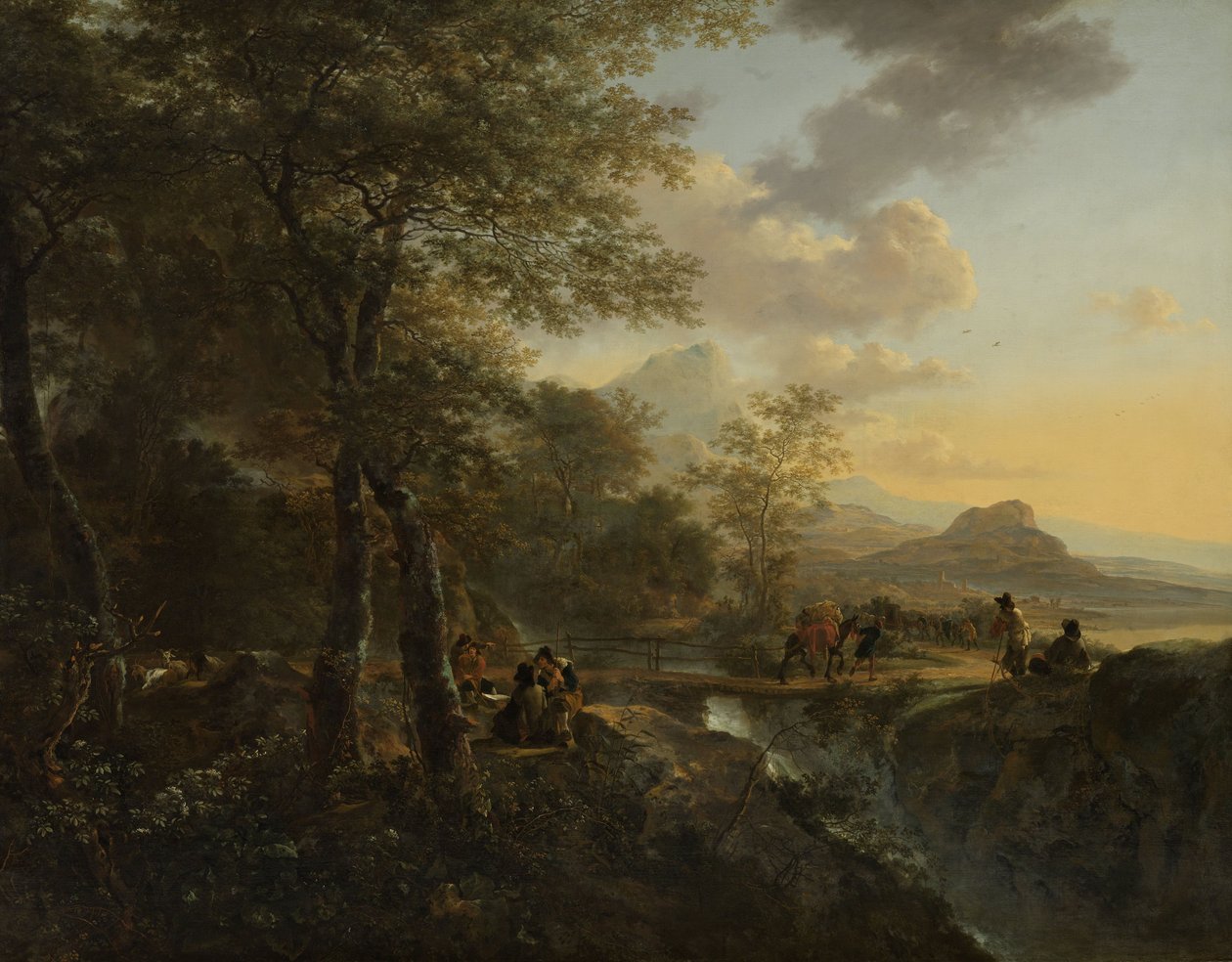 Bir Ressamlı İtalyan Manzarası, c.1650-52 by Jan Dirksz Both
