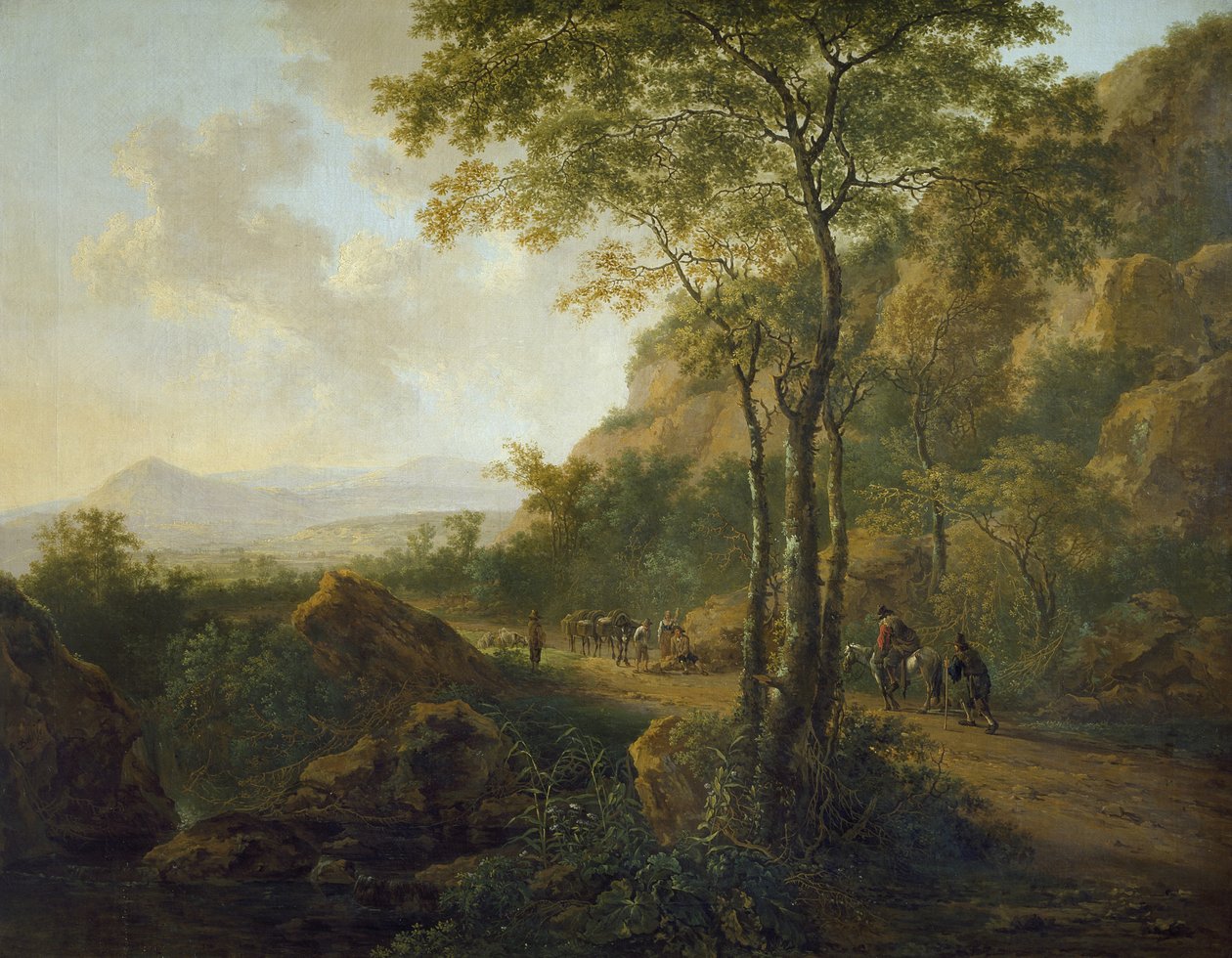 Katırcılarla İtalyan Manzarası by Jan Dirksz Both