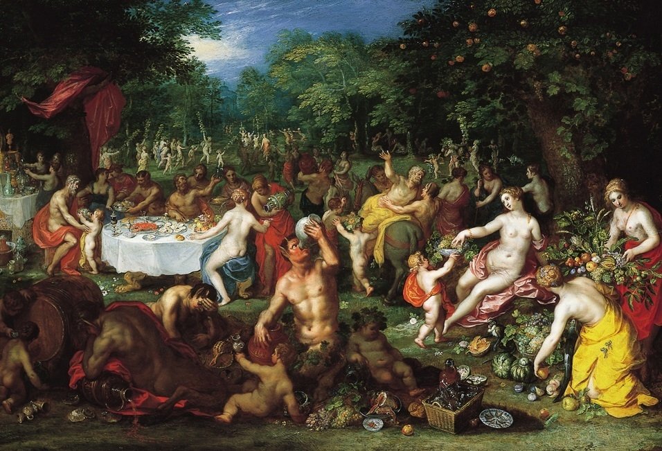 Bir Bacchanal by Jan the Elder Brueghel