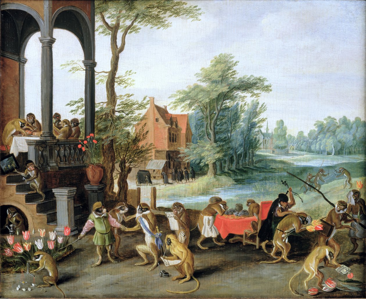 Lale Çılgınlığının Bir Hicivi by Jan the Elder Brueghel