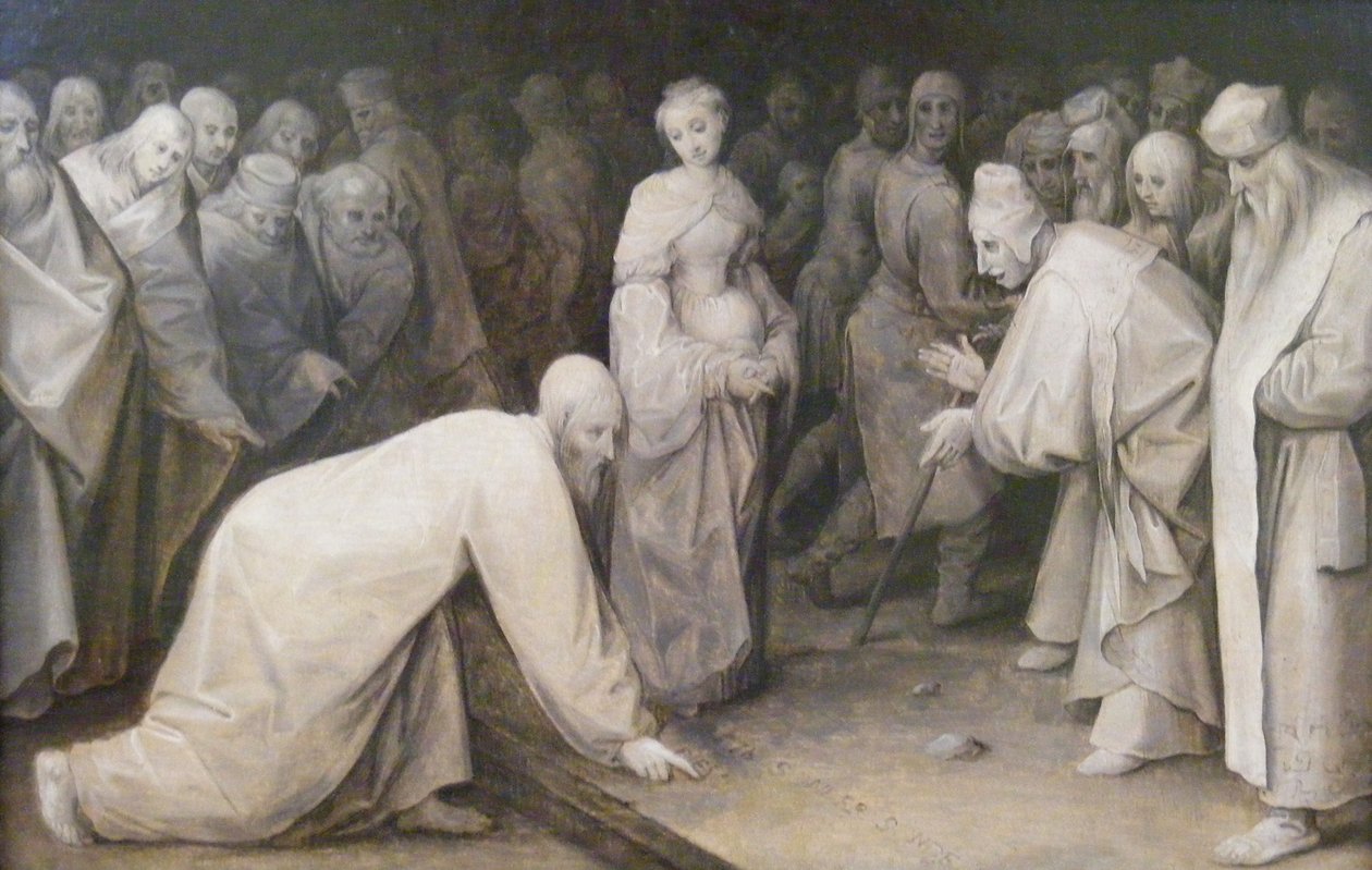 İsa ve zina by Jan the Elder Brueghel