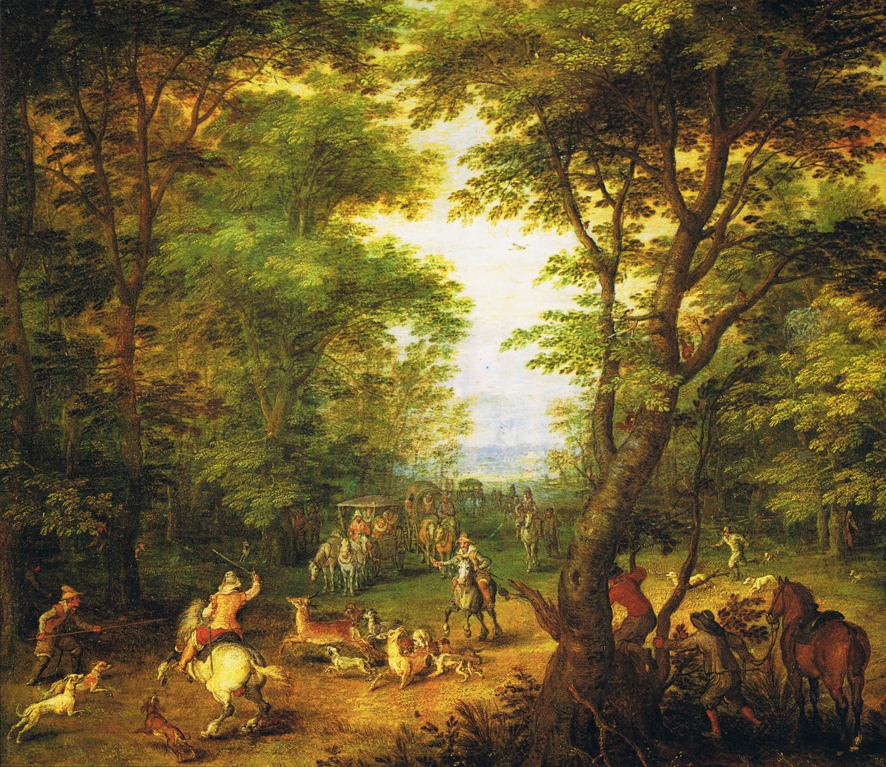 Ormanda geyik avı by Jan the Elder Brueghel