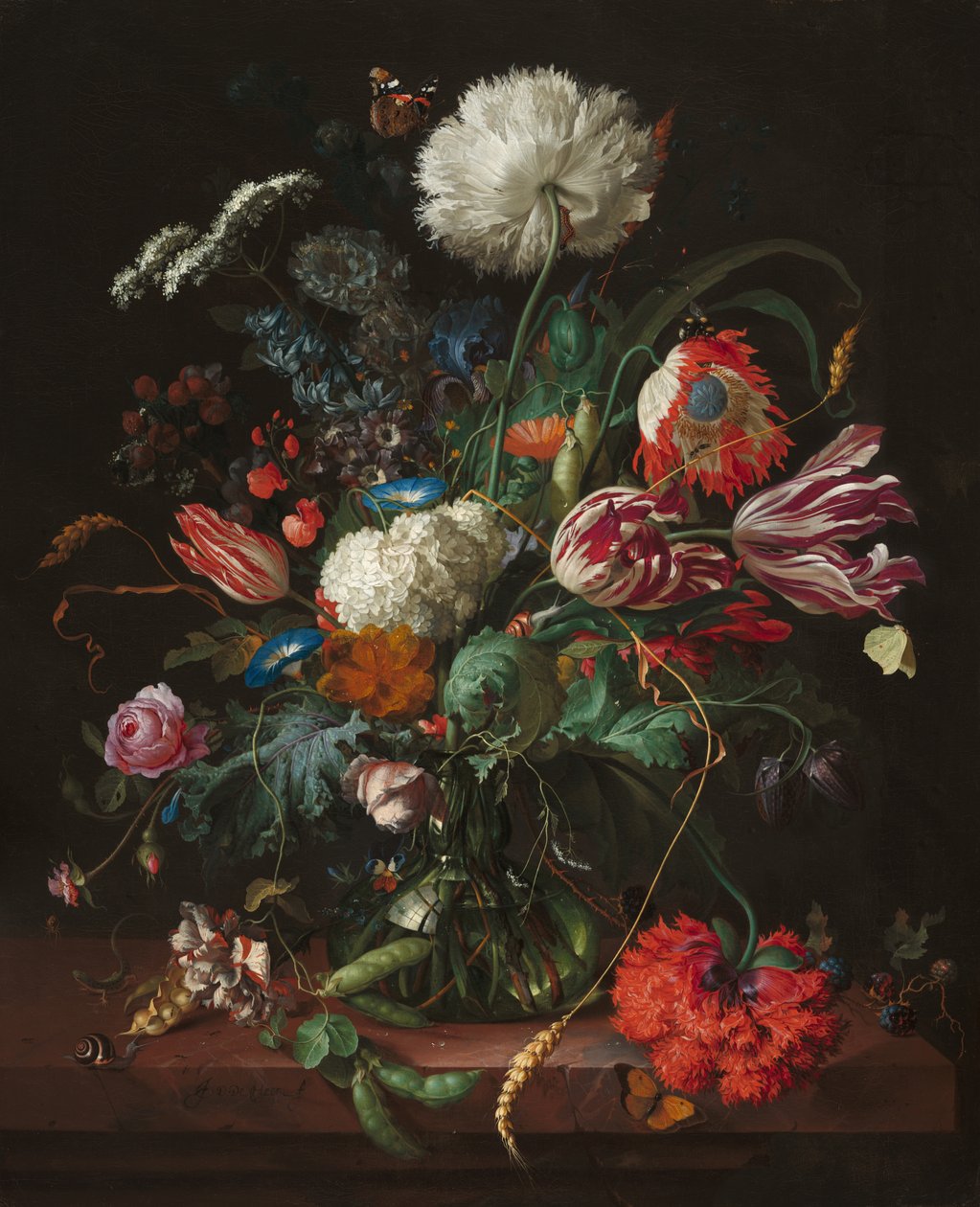 Çiçek vazosu by Jan Davidsz de Heem