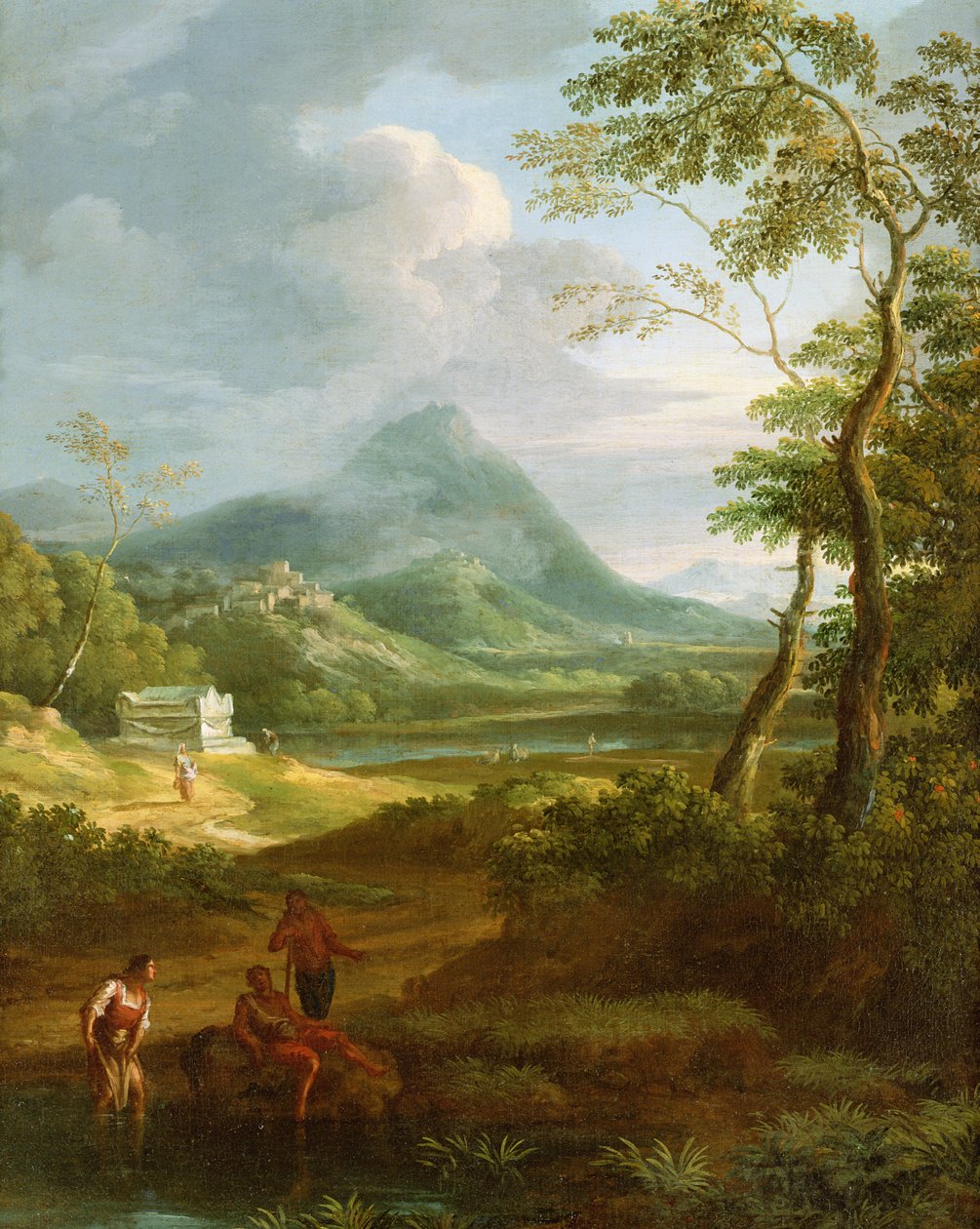 Klasik bir manzaradaki figürler (81819 çifti) by Jan Frans van Bloemen