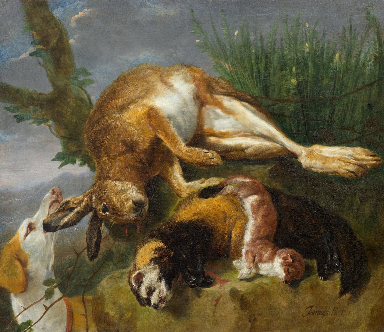 Bir köpekle natürmort avlamak by Jan Fyt