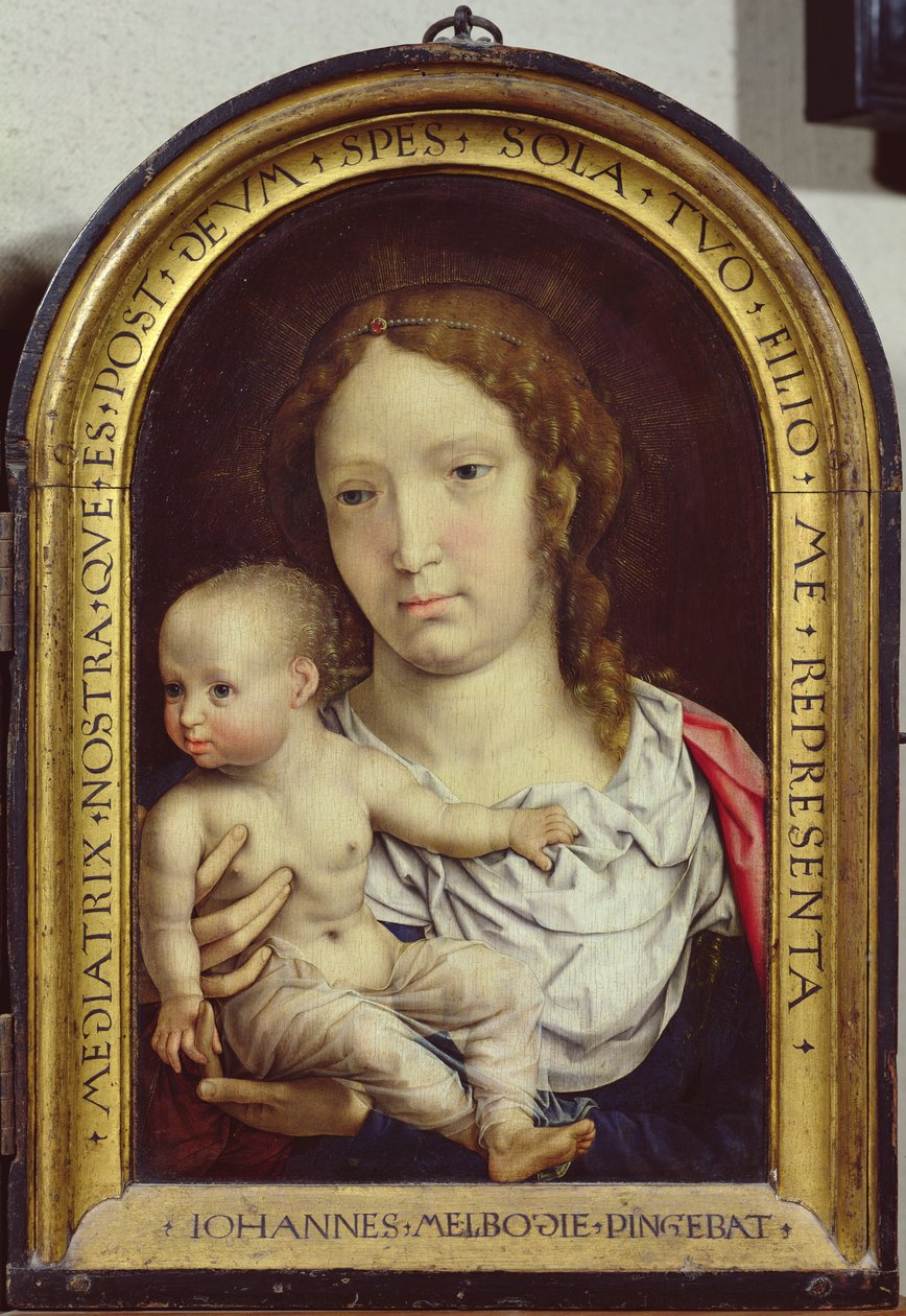 Carondelet İki Parçası: Bakire ve Çocuğu tasvir eden sağ panel, 1517 (ayrıca bkz. 97189 ve 210362). by Jan Gossaert