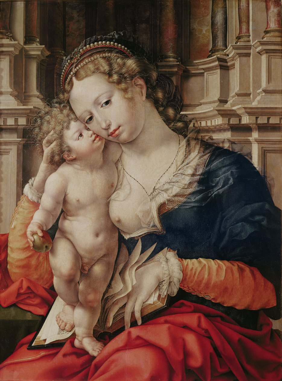 bakire ve çocuk by Jan Gossaert