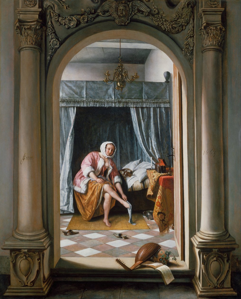 Kadın tuvaletinde by Jan Havickszoon Steen