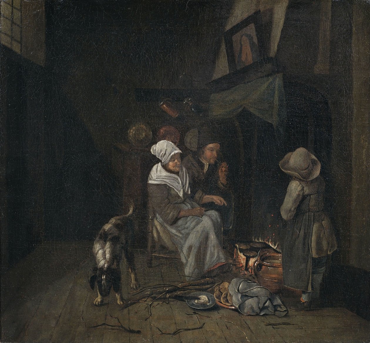 Monte aile pişirme krep ile mutfak iç. by Jan Josef the Elder Horemans