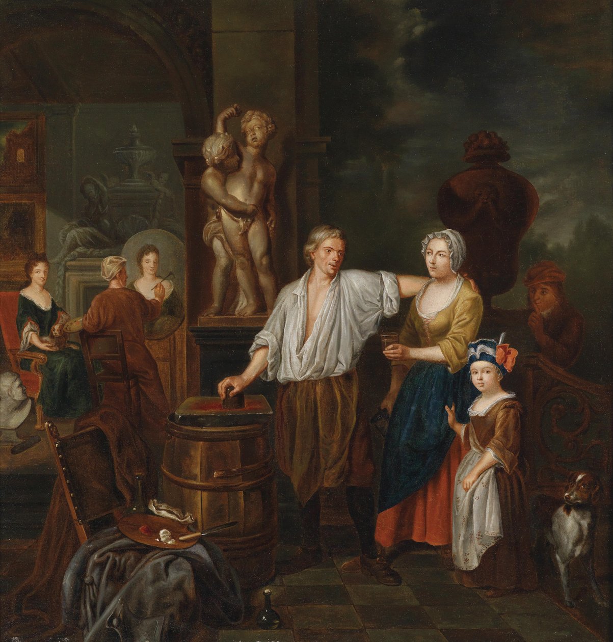 Ressamın stüdyosunda by Jan Josef Horemans II