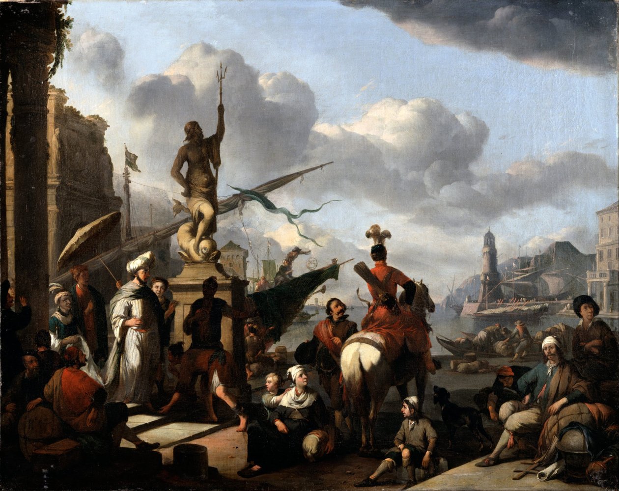 Bir İtalyan Limanı by Jan Lingelbach