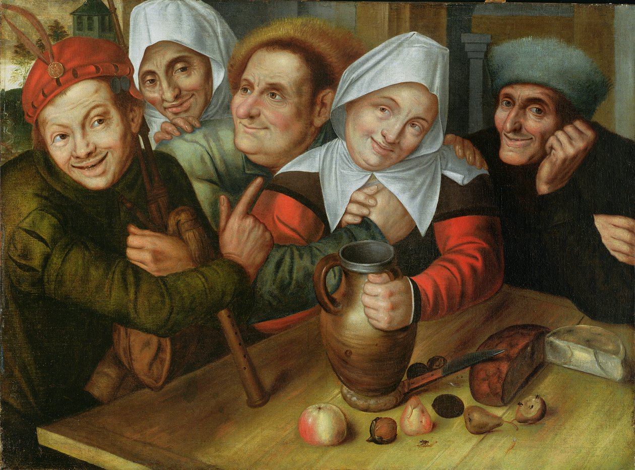 Neşeli Bir Şirket, c.1557 by Jan Massys or Metsys
