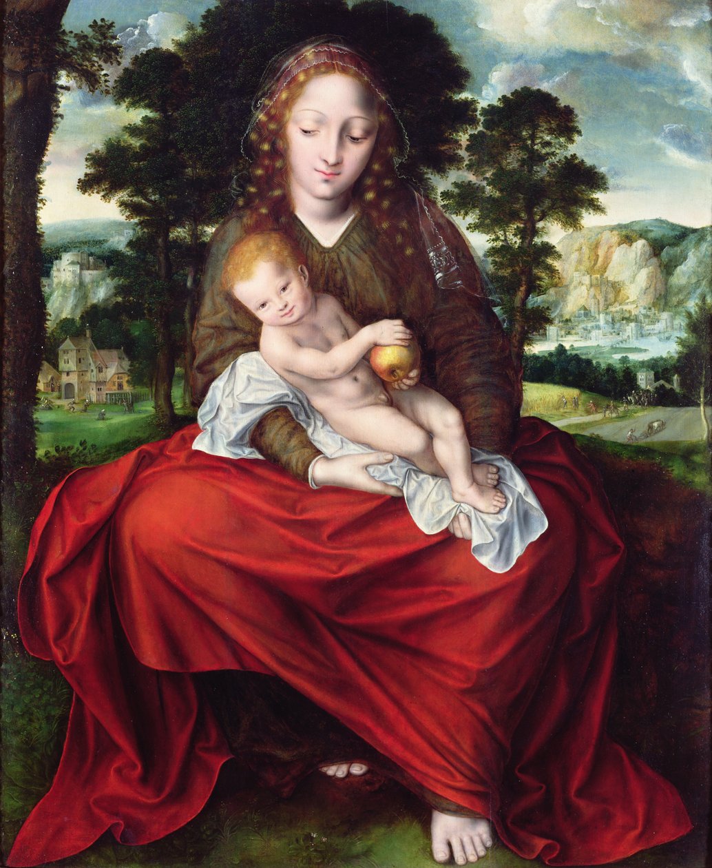 Madonna and Child  by Jan Massys or Metsys