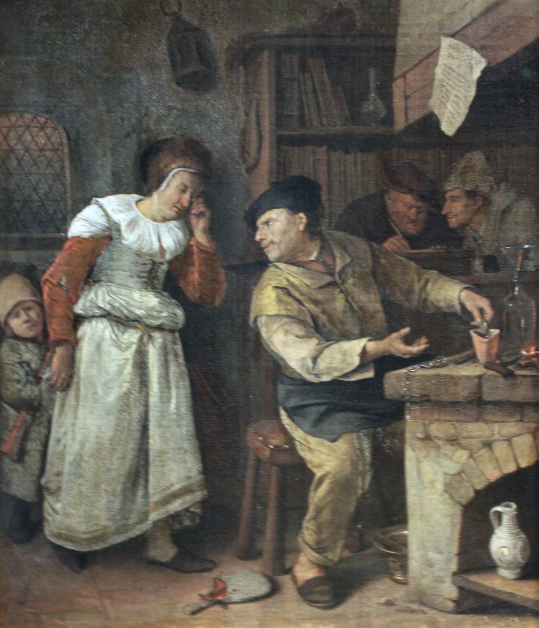 Bir Kuyumcu, Bir Kadının Mücevherini Noter huzurunda Eritiyor by Jan Havickszoon Steen