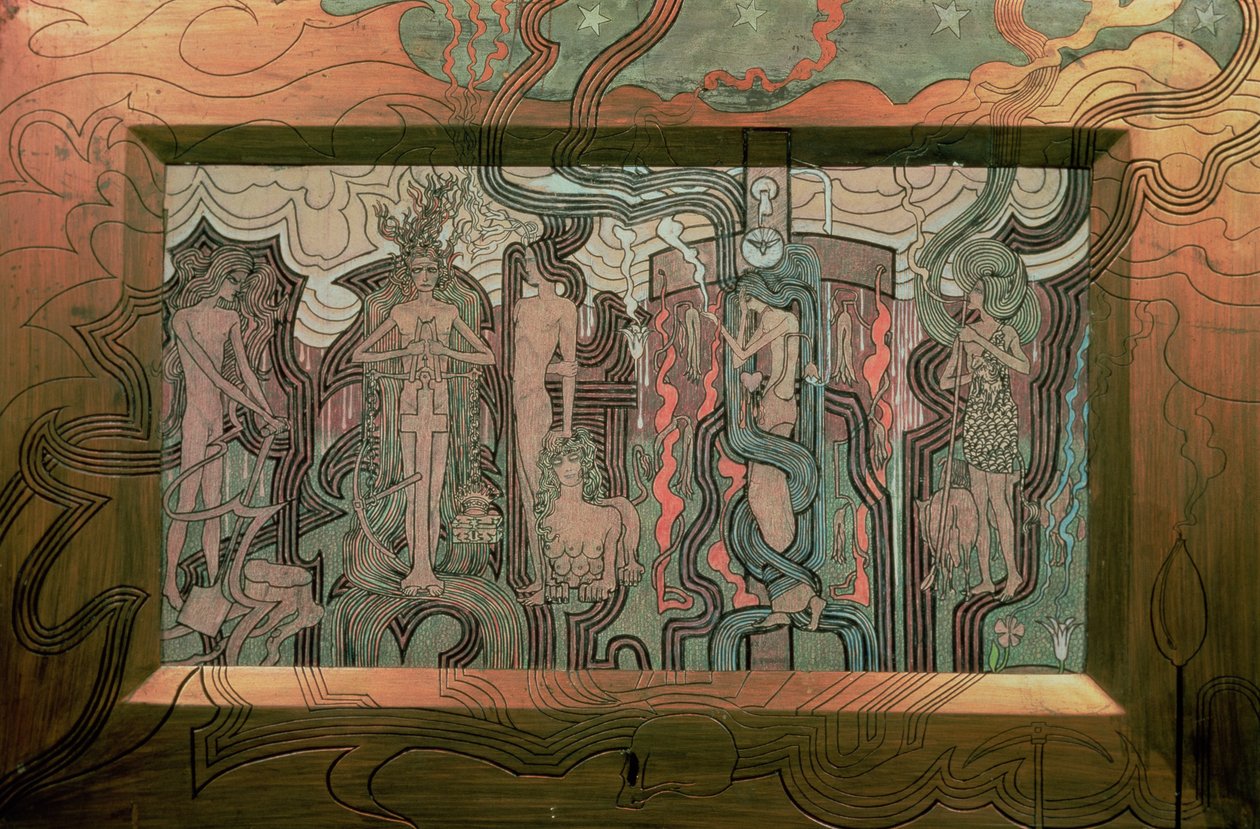 The Song of the Times, 1893 (tahta üzerine tebeşir) by Jan Toorop