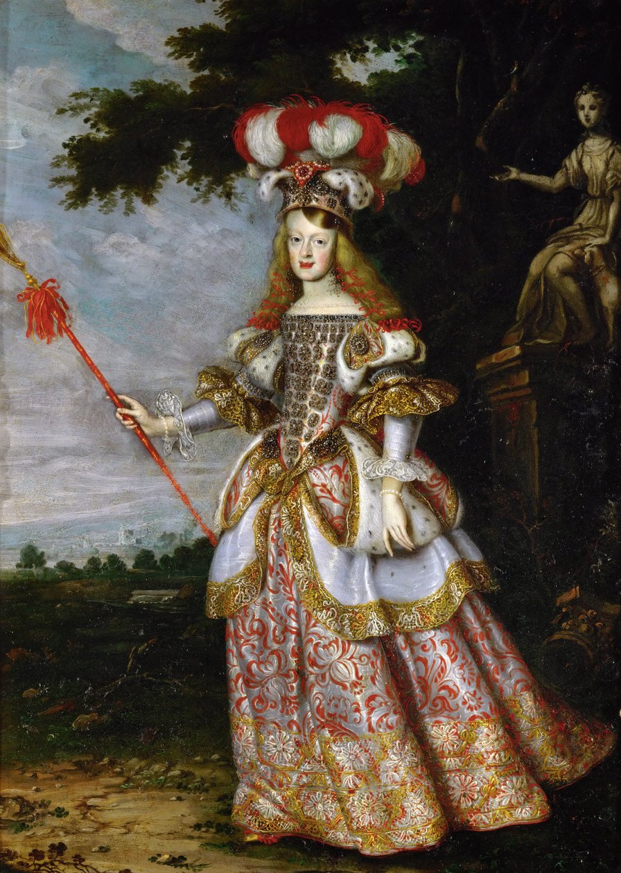 İnfanta Margaret Theresa (1651-1673), İmparatoriçe, tiyatro elbisesi içinde by Jan Thomas van Ieperen