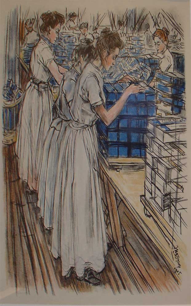 Paketleyiciler mum fabrikaları by Jan Toorop