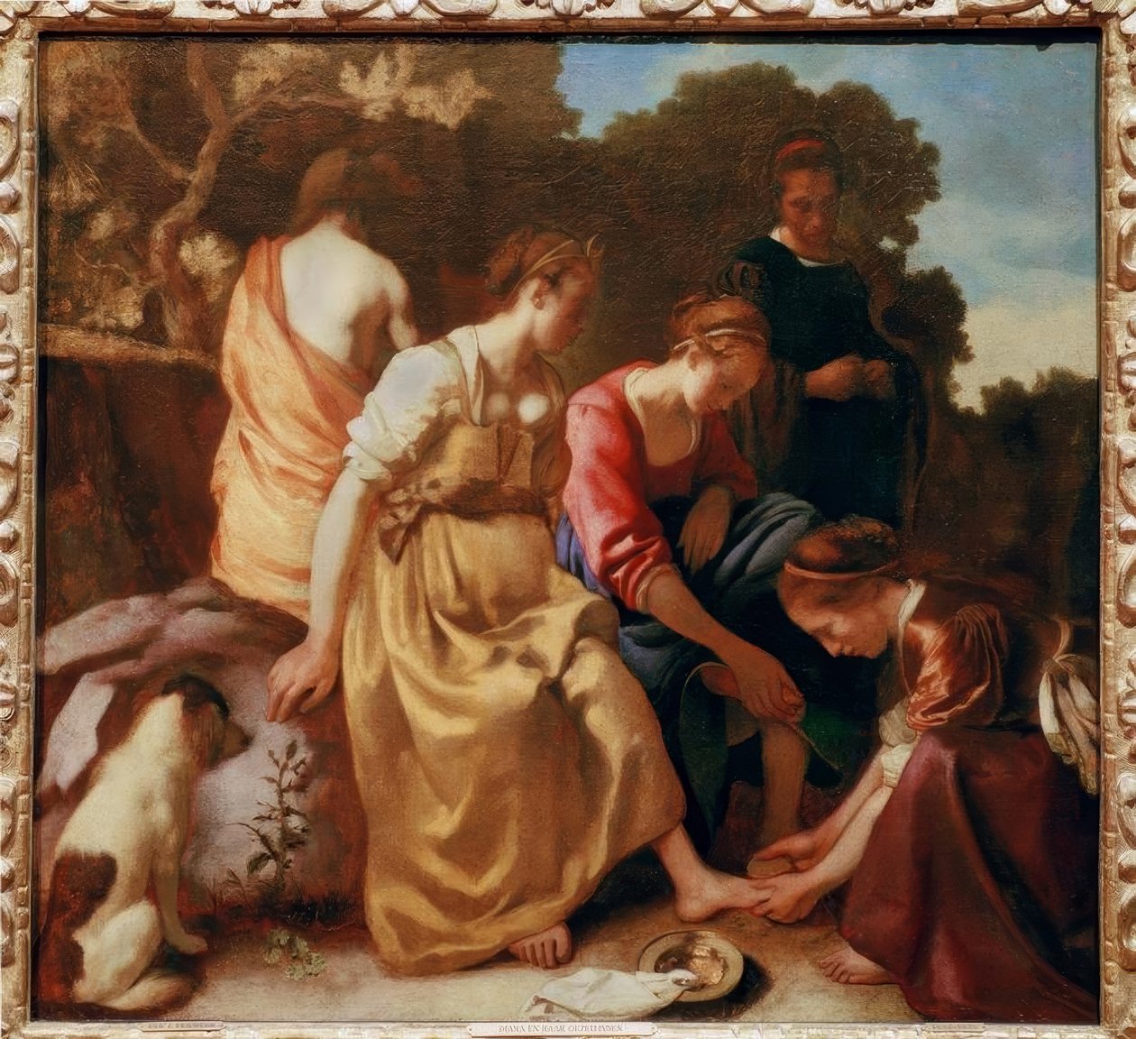 Diana, arkadaşlarıyla by Jan Vermeer van Delft