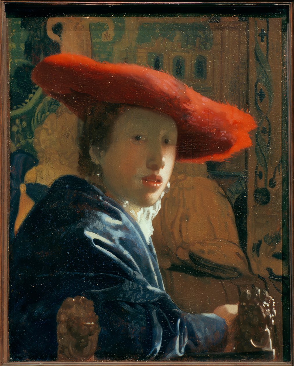 kırmızı şapkalı kız by Jan Vermeer van Delft