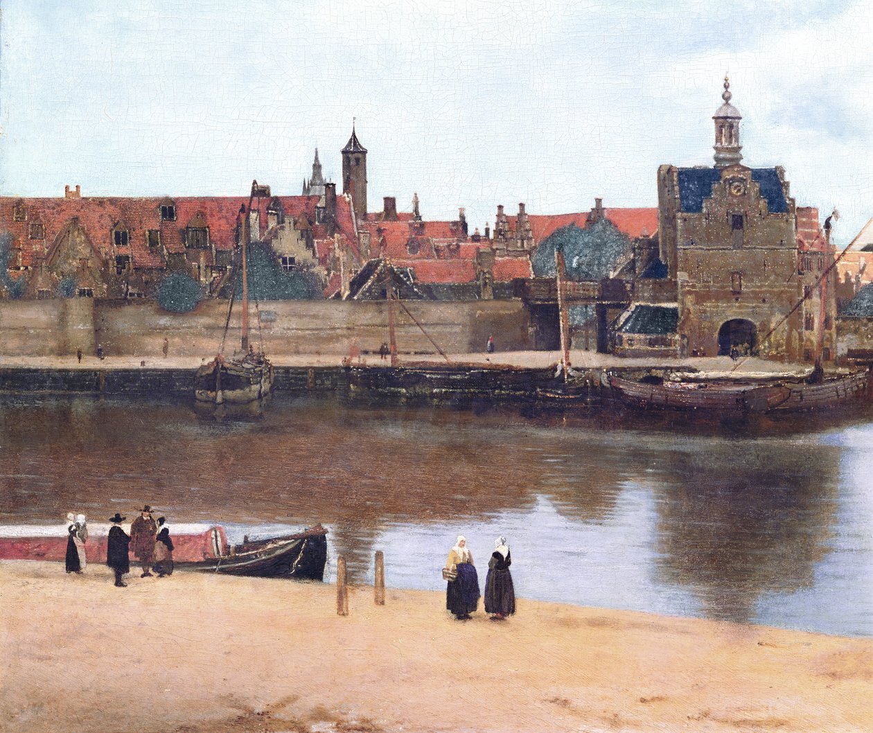 ಡೆಲ್ಫ್ಟ್ ನ ನೋಟ, c.1660-61 (1109252 ರ ವಿವರ) ಟರ್ಕ್ by Jan Vermeer van Delft