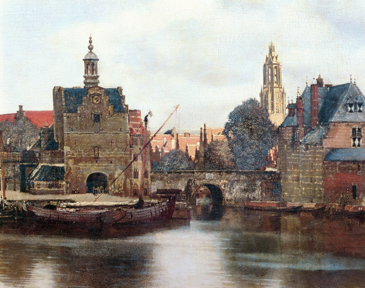 View of Delft c.1660-61 oil on canvas detail of 1109259 by Jan Vermeer van Delft