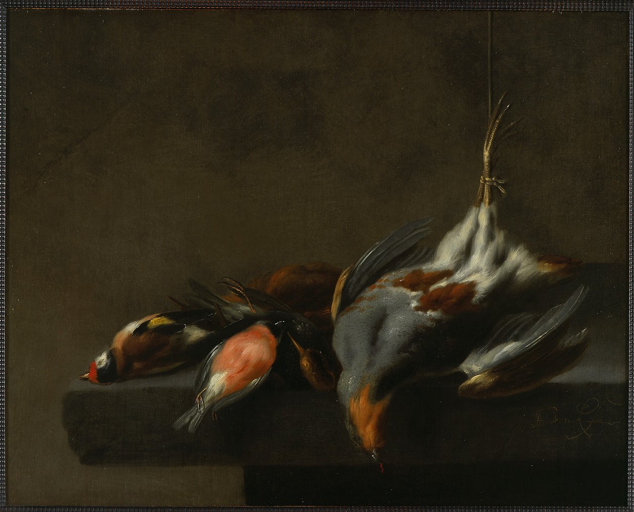 Ölü Kuşların Natürmort, c.1660 by Jan Vonck