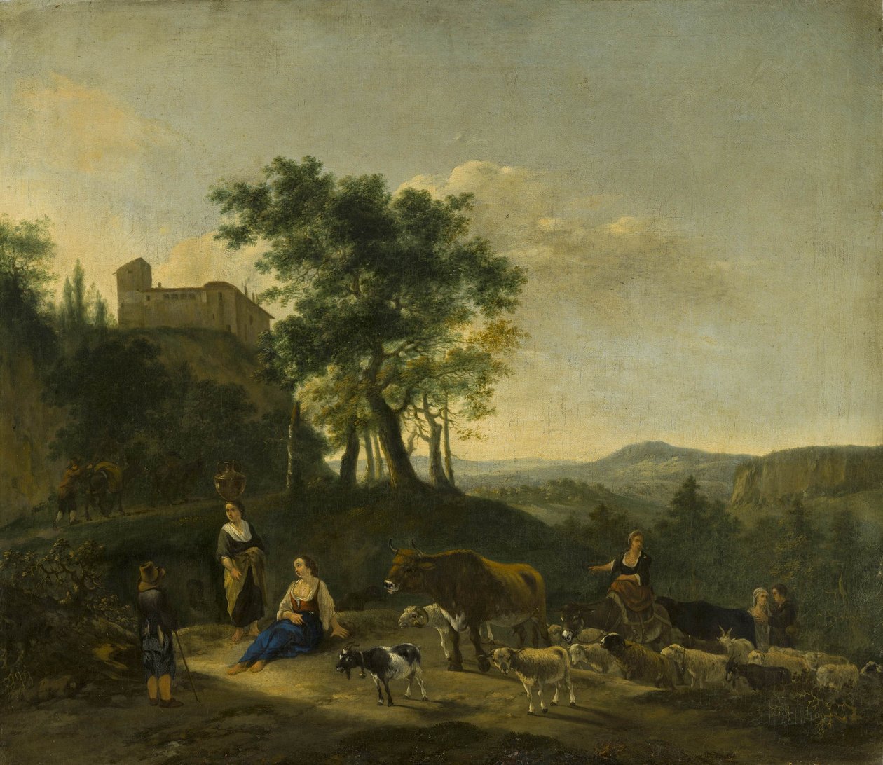 Çobanlarla İtalyan Manzarası by Jan Willemsz Lapp