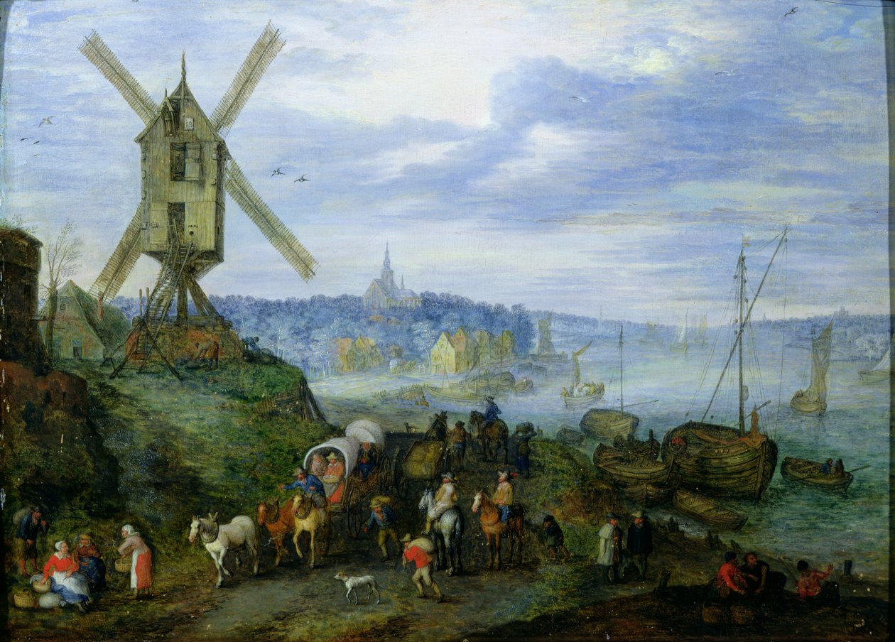 Nehir Manzarası by Jan the Elder Brueghel